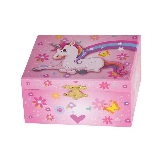 Cutie muzicala, cu unicorn, 15 x 10.8 x 8 cm, de lemn, goki