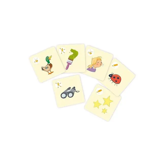 Joc de ghicit imaginile de pe carti, prin mima, sunete sau desen, 60 carti, goki - joc de creativitate