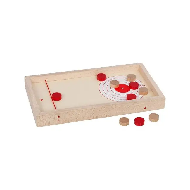 Joc de masa, super puck, de lemn, pentru copii si adulti 5 ani+, goki - joc de indemanare