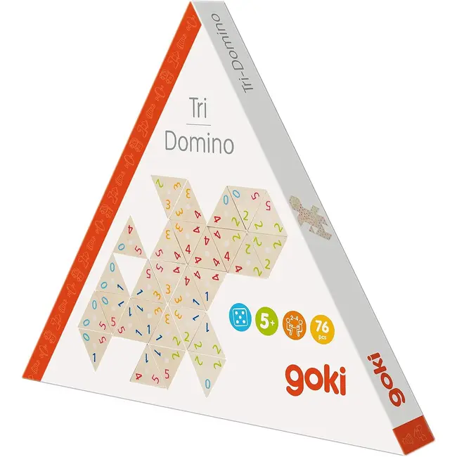 Joc domino, de logica, 5 ani+, din lemn, tri-domino