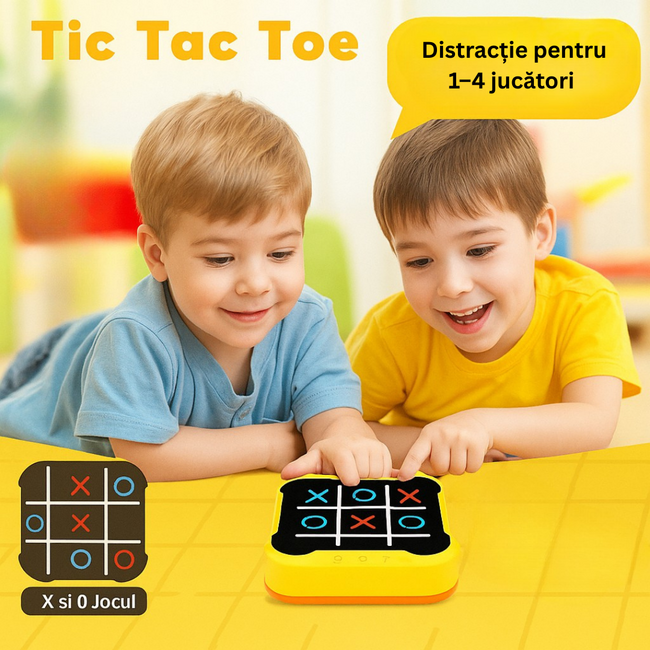 Joc x si 0 electronic ,   logica, memorie si distractie fara ecrane