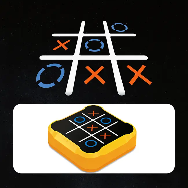 Joc x si 0 electronic ,   logica, memorie si distractie fara ecrane