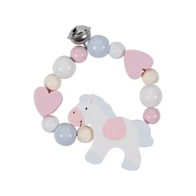 Jucarie senzoriala bebelusi, model magarus, cu bile de lemn, goki