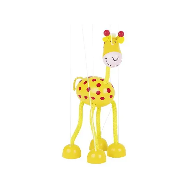 Marioneta girafa, de lemn, 27 cm, 3 ani+, goki