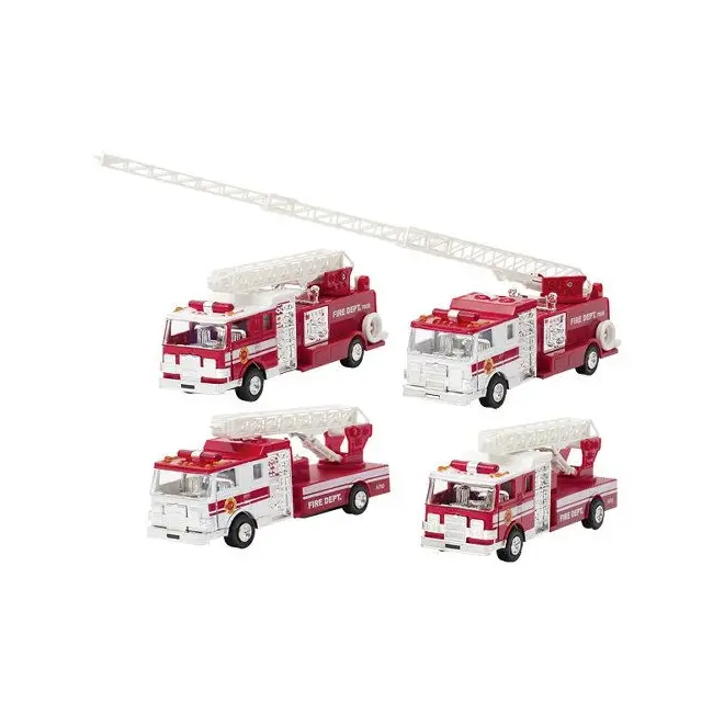 Masina pompieri copii, cu lumini, 17.5 cm, metalica, 3 ani+, goki