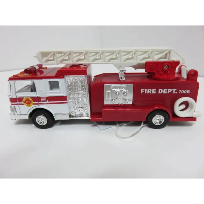 Masina pompieri copii, cu lumini, 17.5 cm, metalica, 3 ani+, goki