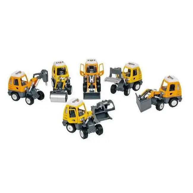 Masini de constructie, cu sunete si lumini, 16x9cm, 3 ani+, goki