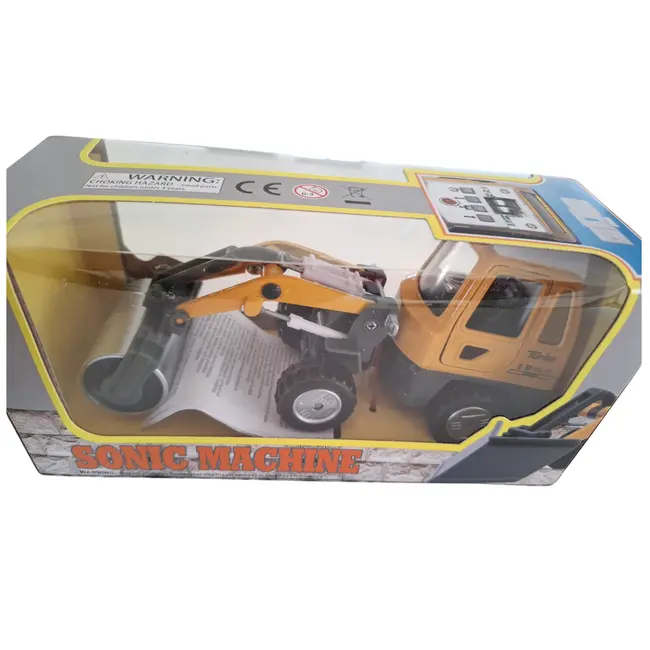 Masini de constructie, cu sunete si lumini, 16x9cm, 3 ani+, goki