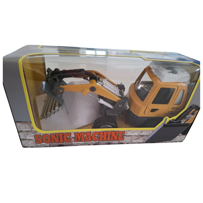 Masini de constructie, cu sunete si lumini, 16x9cm, 3 ani+, goki