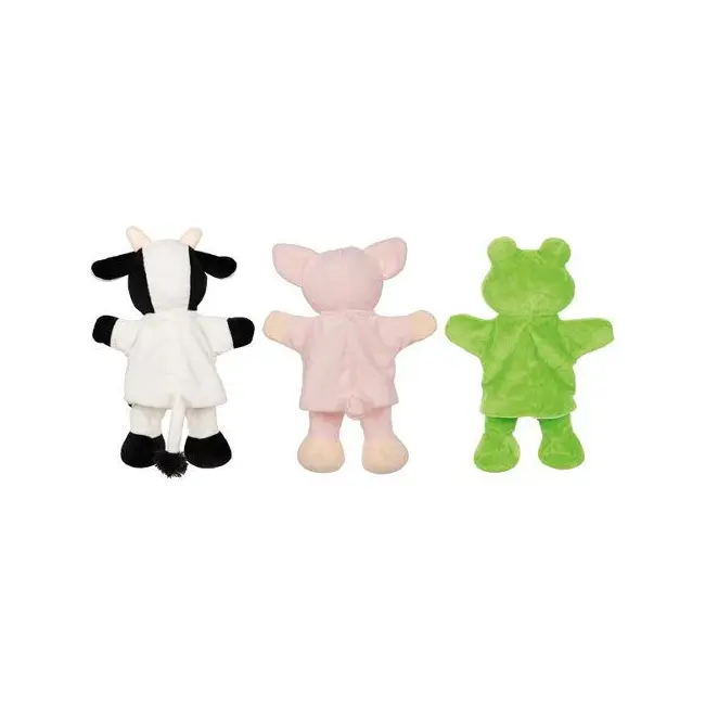 Papusi de teatru pentru copii, vacuta-porcusor-broscuta, 1 an+, set 3 buc, goki