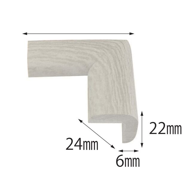 Protectie colturi mobila, din spuma, culoarea lemnului alb
