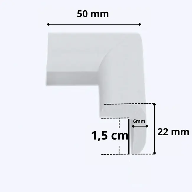 Protectie colturi mobila copii set 4buc spuma lemn alb   carboysafety