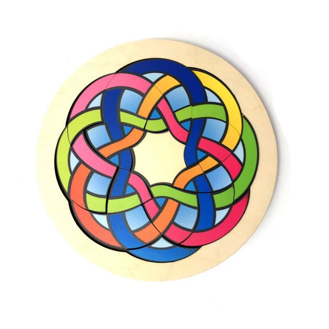 Puzzle brain teaser, set 3 modele, de lemn, 6 ani +, goki