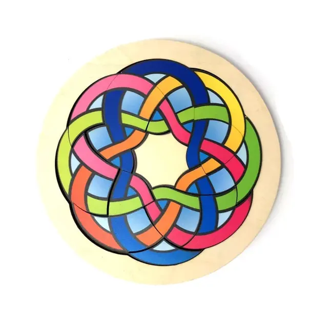 Puzzle brain teaser, set 3 modele, de lemn, 6 ani +, goki