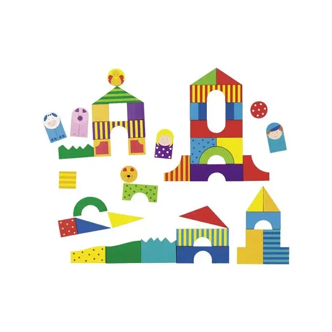 Puzzle cu animale, de lemn, tip mozaic, 43 de piese, goki