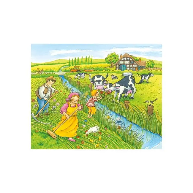 Puzzle cuburi anotimpuri la ferma copii 3 ani+ goki   carboysafety