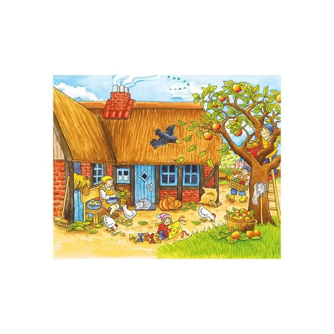 Puzzle cuburi anotimpuri la ferma copii 3 ani+ goki   carboysafety