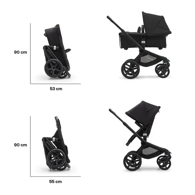 Carucior Bugaboo Fox 5  Renew Black Heritage Black 2 in 1