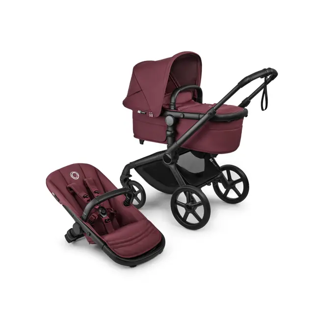 Carucior Bugaboo Fox 5 Renew Black Dark Cherry 2 in 1