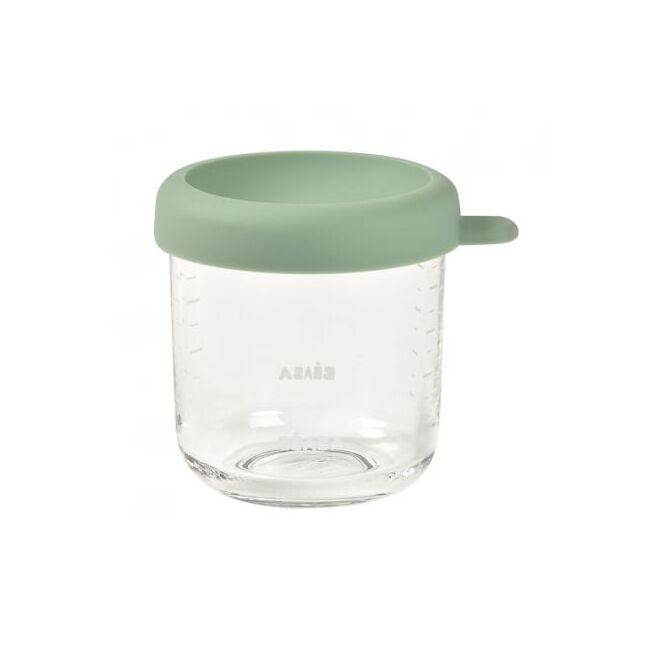 Recipient ermetic sticla Beaba 250 ml Sage Green