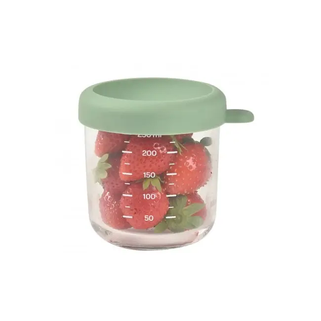 Recipient ermetic sticla Beaba 250 ml Sage Green
