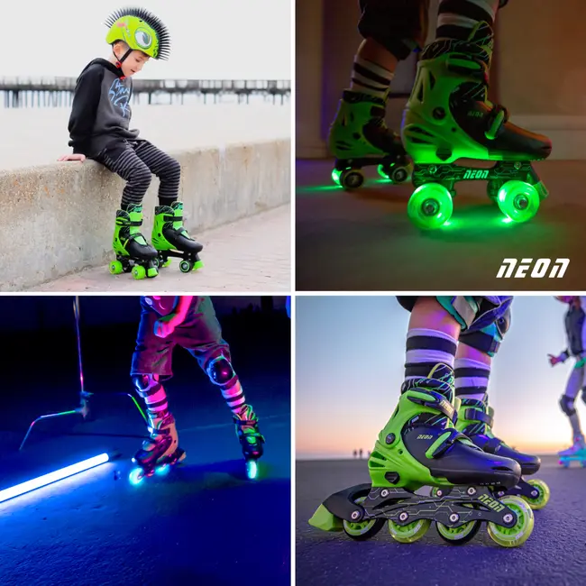 Role 2 in 1 Neon Combo Skates marime 30-33 Green