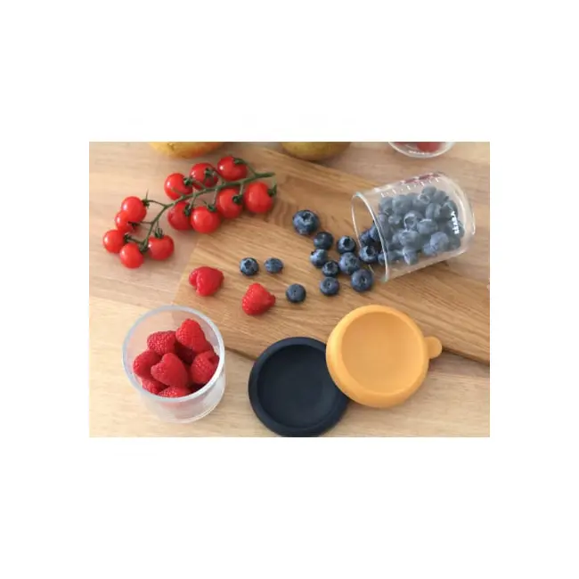 Set 2 recipiente sticla Beaba 250 ml Night Blue Honey