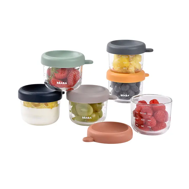 Set 6 recipiente sticla Beaba 150 ml Sunrise