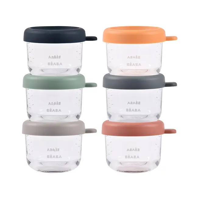Set 6 recipiente sticla Beaba 150 ml Sunrise