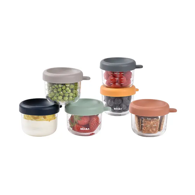 Set 6 recipiente sticla Beaba 150 ml Sunrise