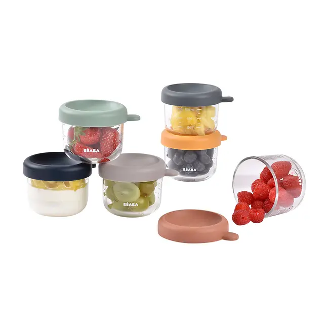 Set 6 recipiente sticla Beaba 150 ml Sunrise
