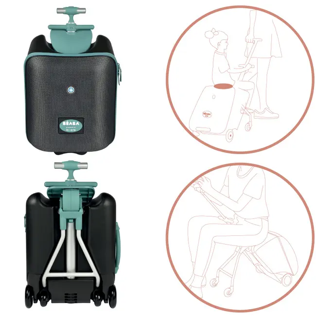 Troler Beaba Luggage Eazy Green Blue