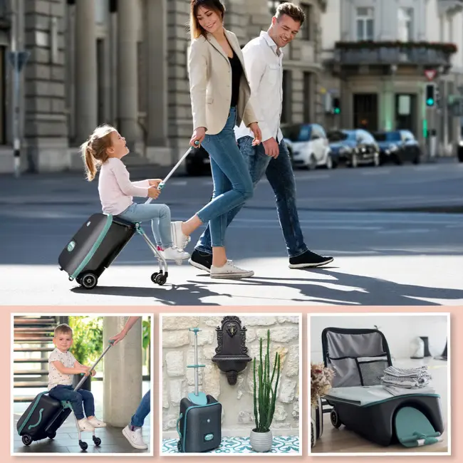 Troler Beaba Luggage Eazy Green Blue