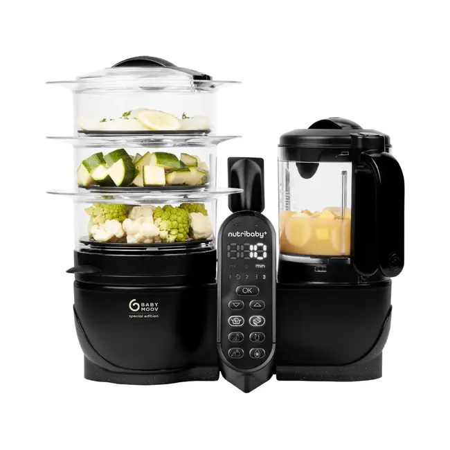 Babymoov - robot multifunctional 5 in 1 nutribaby (+) xl, mineral black bbba001140