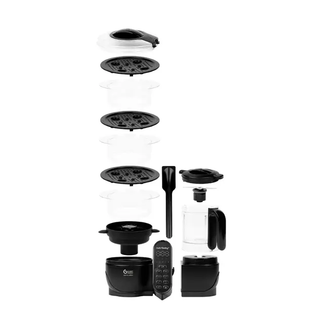 Babymoov - robot multifunctional 5 in 1 nutribaby (+) xl, mineral black bbba001140