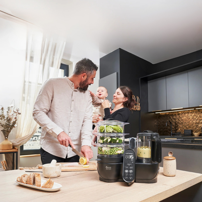Babymoov - robot multifunctional 5 in 1 nutribaby (+) xl, mineral black bbba001140