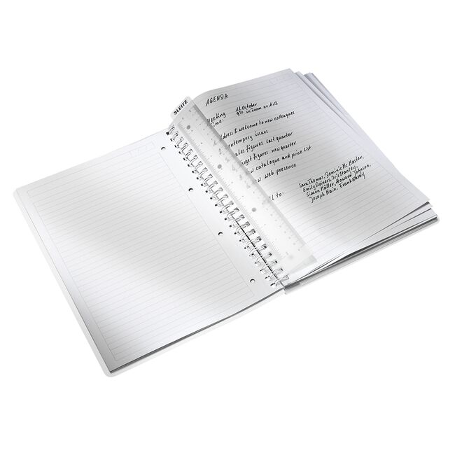 Caiet de birou Leitz WOW, PP, A4, cu spira, dictando,albastru metalizat BPTCSL020102