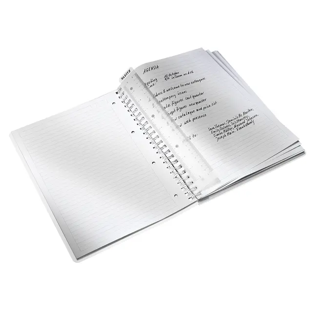 Caiet de birou Leitz WOW, PP, A4, cu spira, dictando,albastru metalizat BPTCSL020102