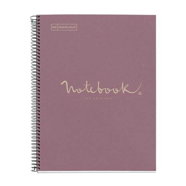 Caiet reciclat Miquelrius ECOLAVENDER Emotions, cu spira, A4, matematica, 80 file, lavanda BPTCMQ06090