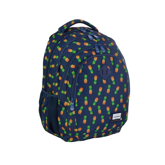 Ghiozdan HEAD HD-252, 4 compartimente, albastru, design ananas BPTCAZ019230