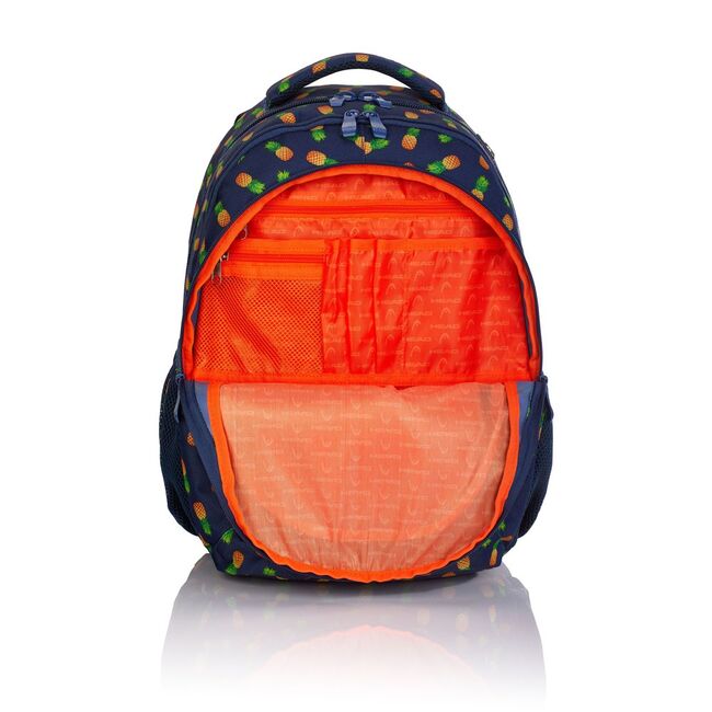 Ghiozdan HEAD HD-252, 4 compartimente, albastru, design ananas BPTCAZ019230