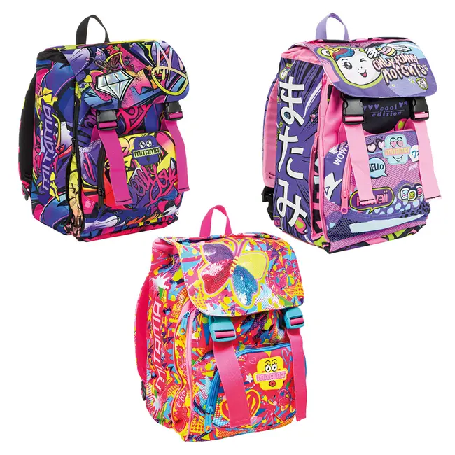 Ghiozdan Mitama, 4 compartimente, design fete, 40 x 28 x 18 cm BPTCMI064391