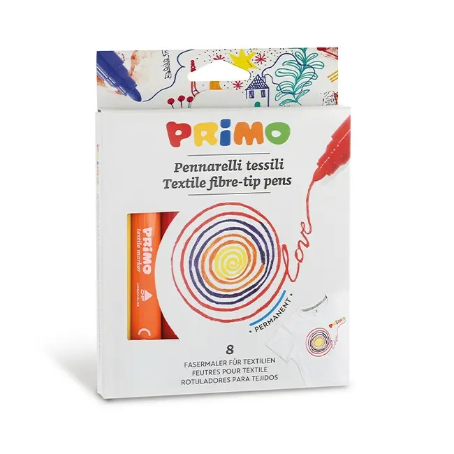 Markere textile pentru copii Morocolor Primo, 8 bucati BPTCMC006118