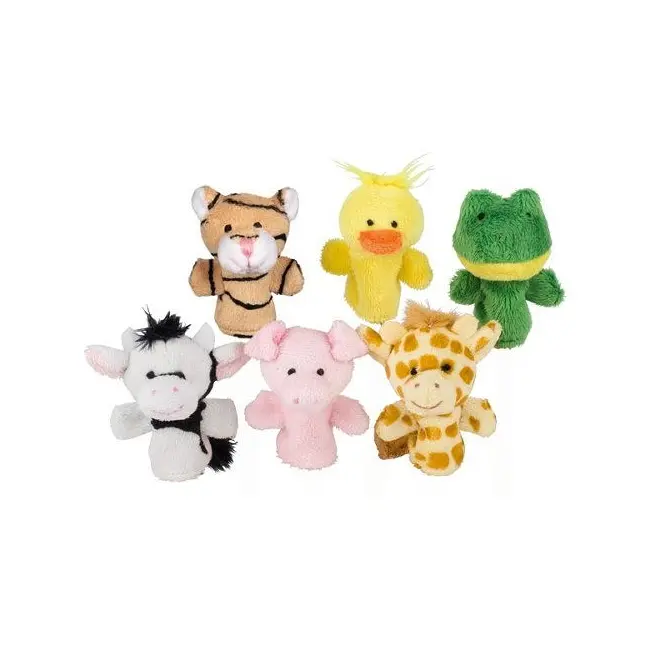 Papusi pentru degete, cu animalute, pentru copii, 1 an+, set 6 buc, goki