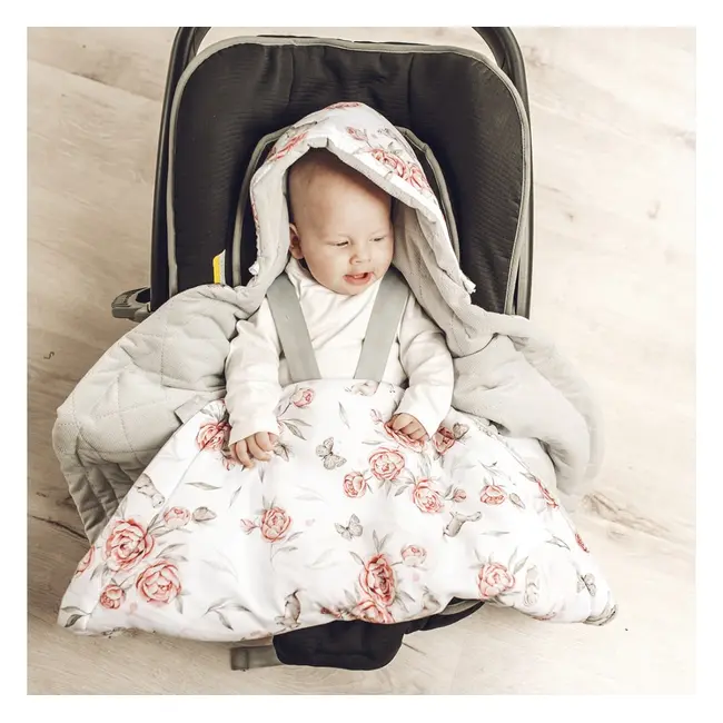 Paturica Universala Pentru Scoica Auto Bumbac   Catifea ,   Baloane - Caldura, Confort Si Siguranta In Fiecare Calatorie Pjb612431