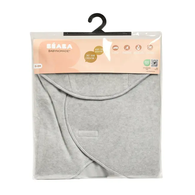 Paturica de infasat BabyNomade 0-6 luni Heather Grey