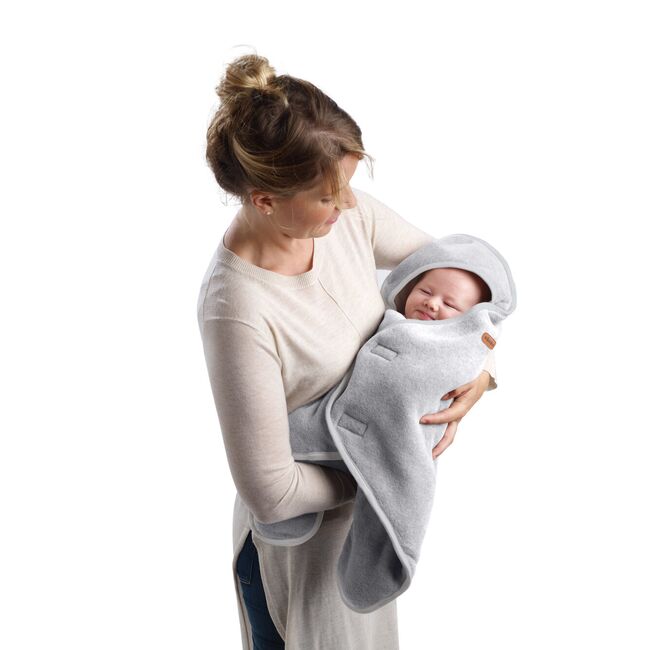 Paturica de infasat BabyNomade 0-6 luni Heather Grey