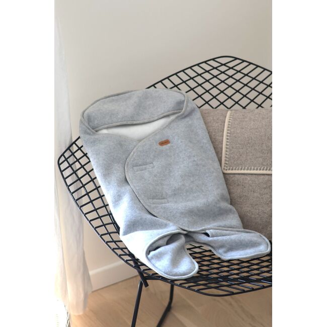 Paturica de infasat BabyNomade 0-6 luni Heather Grey