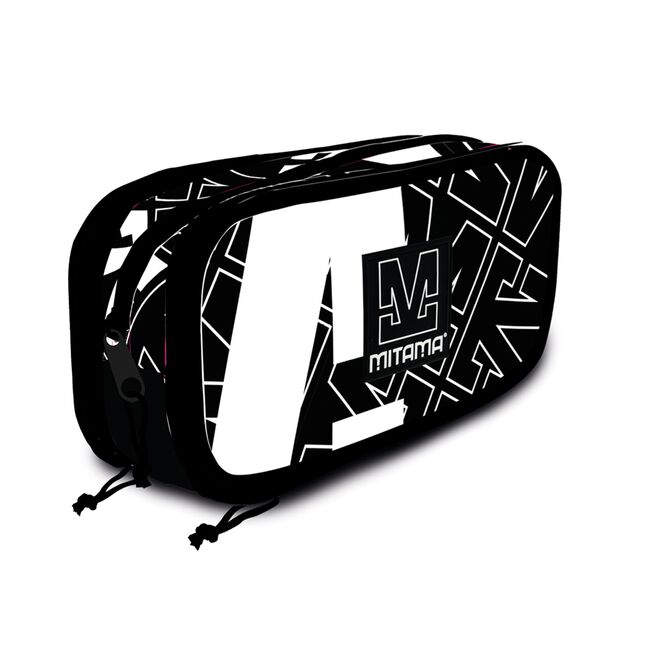 Penar oval Mitama, 3 compartimente, echipat, design alb cu negru BPTCMI064884