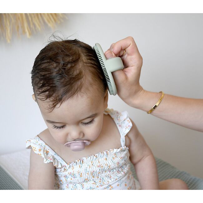 Perie de imbaiat din silicon Beaba Misty Green